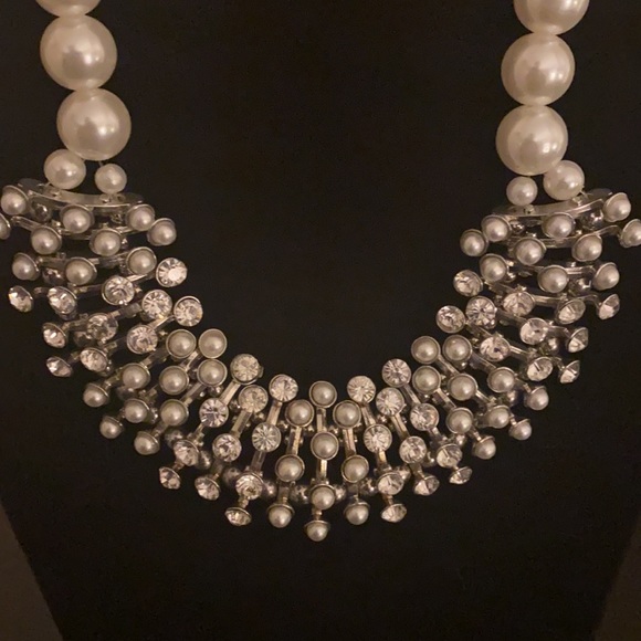 Rétro faux pearl necklace - Picture 2 of 3